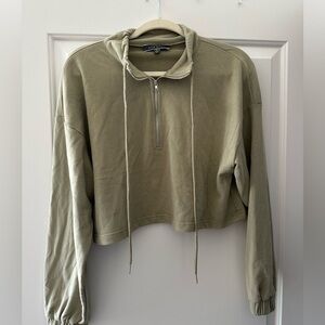 Blue Blush Quarter Zip Sweatshirt